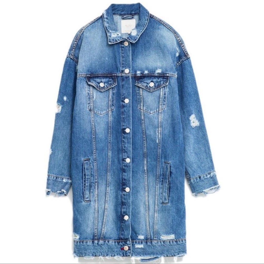 Zara Trafaluc longline denim jacket